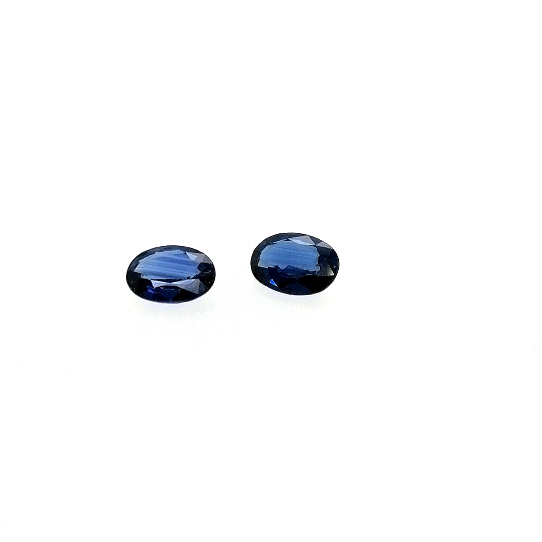 Blausaphir oval facettiert